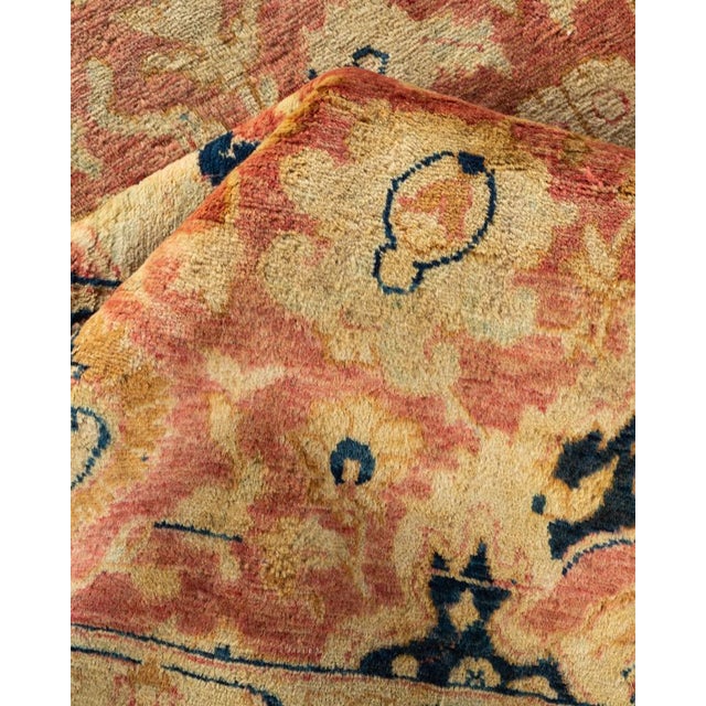 Textile Mogul, One-of-a-Kind Hand-Knotted Area Rug in Orange, 8' 2" x 10' 1" For Sale - Image 7 of 8