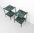 A matched pair of mid century brass and gilt metal étagère / side tables, each with two tiers of Verde Antico marble....