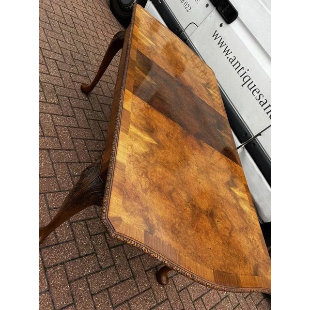 Art Deco Burr Walnut Extending Dining Table and Chairs, Set of 9 For Sale - Image 6 of 18