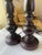 Traditional Pair of Vintage-Style Dark Wood-Look Table Lamps For Sale - Image 3 of 9