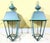 Pair of Solid Verdigris Brass Hanging Lanterns. 14” X 14” X 33” For Sale - Image 14 of 16