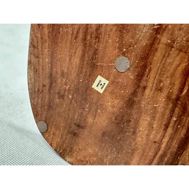 Mid-Century Modern Tall Carved Teak and Brass Heron Figurine, 1960s For Sale - Image 13 of 14