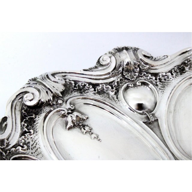 Silver Wall Tray with Floral Reliefs For Sale - Image 5 of 8