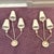 PAIR Visual Comfort AERIN Montreuil Small Wall Sconces A pair of elegant three arm wall sconces in a burnished silver leaf...