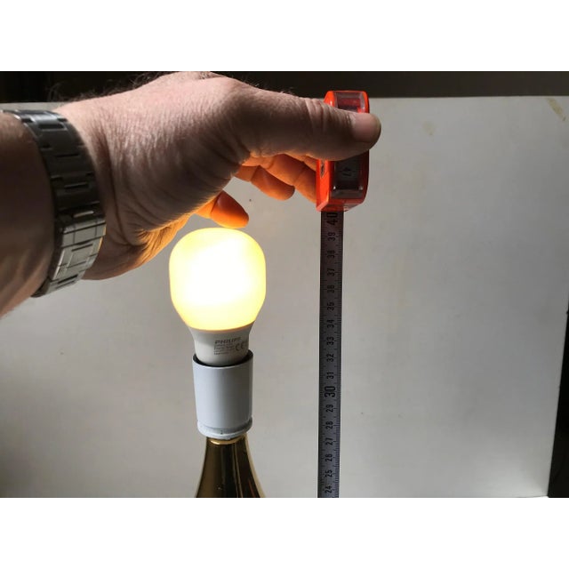 Gold Plated Teardrop Table Lamp by Hugo Asmussen, 1960s For Sale - Image 10 of 11