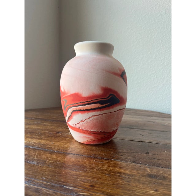 Nemadji Pottery Vase 7” For Sale - Image 4 of 9