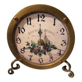 Timeworks Clock Vintage Winter Berry Ball Watch Tabletop Mantel or Desk For Sale