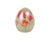 An iridescent art glass paperweight by Orient and Flume. This egg-shaped paperweight features vibrant poppy flowers...