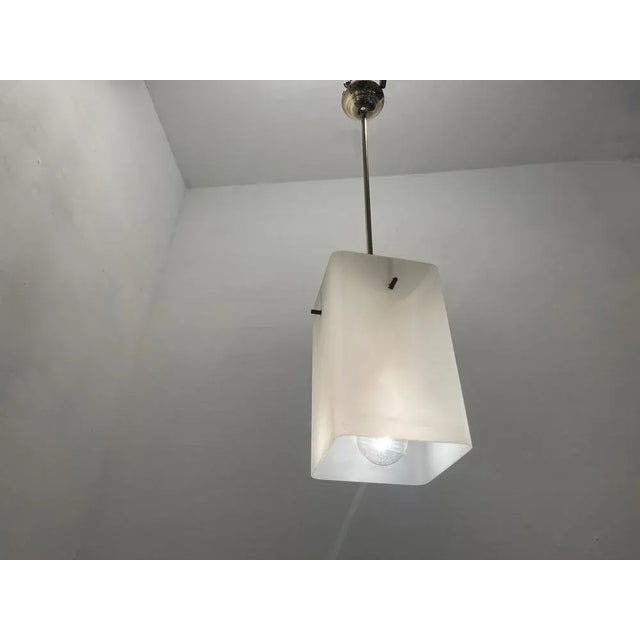 Opaline Glass Pendant Light from Stilnovo, 1950s For Sale - Image 6 of 11