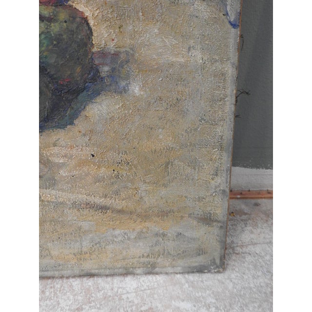 Mid 20th Century Impressionist Wine and Fruit Still Life Painting For Sale In Seattle - Image 6 of 12