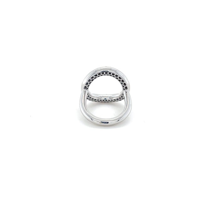 Contemporary Christofle, 18k White Gold and Diamond "Idole De Christofle" Ring For Sale - Image 3 of 5
