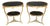 Pair 1920's Directoire Bronze Rams Head Marble Top Gueridon Tables For Sale