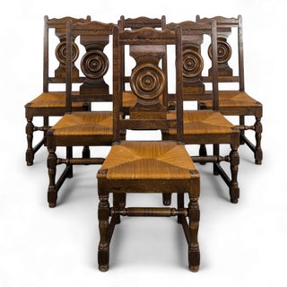 Brutalist Chairs attributed to Dudouyt, Set of 6 For Sale