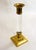 1980s Vintage Column Candleholder in Gilded Brass and Transparent Acrylic Glass, 1970s For Sale - Image 5 of 10