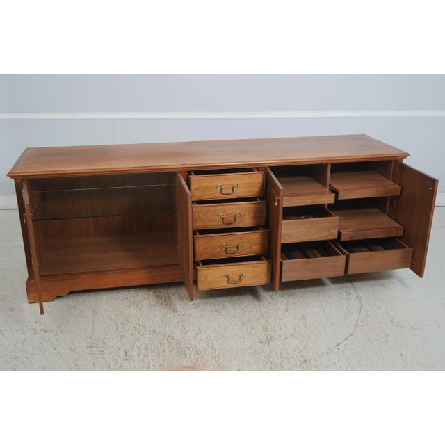 Chippendale Mid 20th Century Walnut Custom Made Chippendale Cabinet For Sale - Image 3 of 18