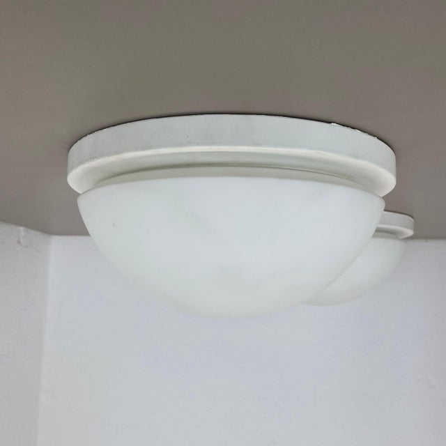 Metal Metal and Glass Wall or Ceiling Lights attributed to Glashütte Limburg, Germany, 1980, Set of 2 For Sale - Image 7 of 17