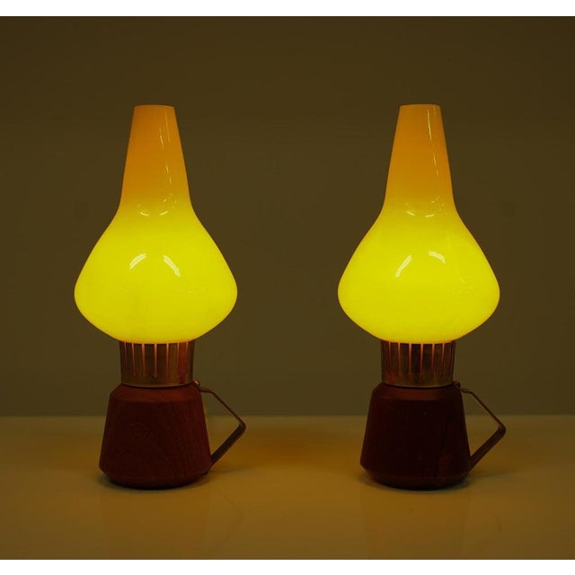 Mid-Century Swedish Table Lamp attributed to Asea, 1950s, Set of 2 For Sale - Image 6 of 8