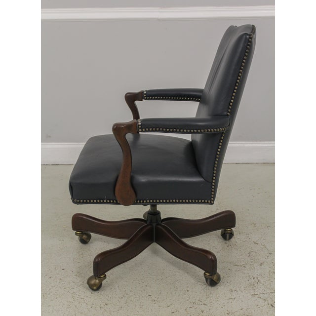 Distressed Blue Leather Office Desk Chair Chairish