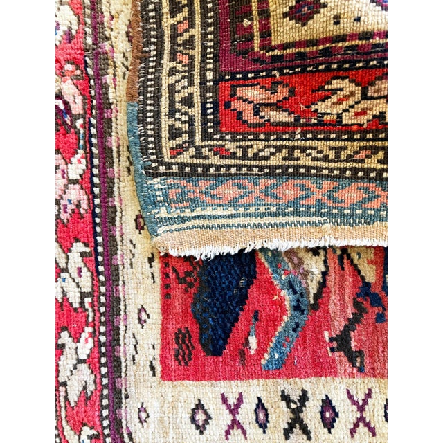 Antique Turkish Oushak Yastik Anatolian Rug, Unusual For Sale - Image 4 of 8