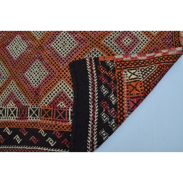Textile Vintage Turkish Cicim Kilim For Sale - Image 7 of 10