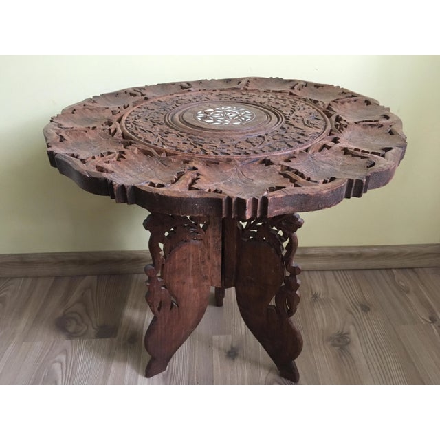 Carved Teak Coffee Table, 1970s For Sale - Image 12 of 12