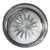 Vintage Sterling Silver Footed Reticulated Bottle Coaster Pressed Glass Insert with Starburst Pattern Probably made by...