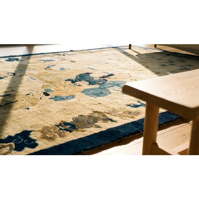 Brown Early 20th Century Chinese Peking Carpet with Eight Immortals Playing Weiqi "Go" For Sale - Image 8 of 8
