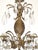 Antique 8 Light Petite Shimmering Pineapple Brass Cut Lead Glass Chandelier~ Rewired ~ Restored ~ Rejuvenated ~ Ready to Hang ~ For Sale - Image 9 of 12