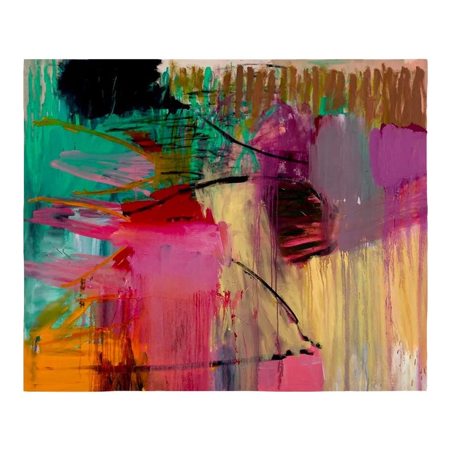 Contemporary Abstract Oil on Canvas Painting "Shyness" by Karl Bielik For Sale