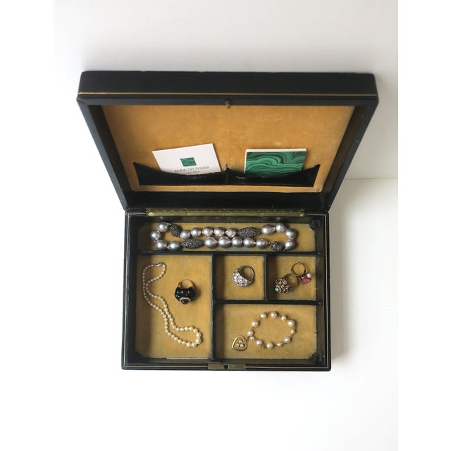 Modern Italian Leather Jewelry Box, Mid-20th Century, Italy For Sale - Image 3 of 13