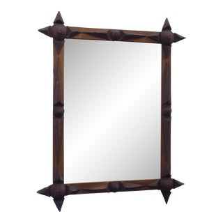 Antique Tramp Art Mirror For Sale