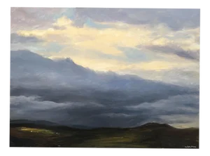 Claude Sauthier, Auvergne, 2, Oil on Wood, 1970s