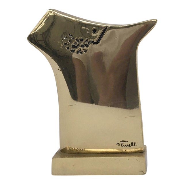 Italian Bronze Abstract Sculpture by Ottorino Tonelli, 1980 For Sale