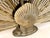 Vintage Brass Peacock Folding Fireplace Screen With Shell Motif For Sale - Image 13 of 15
