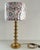 Mid-Century Brass Table Lamp with Ikat Lampshade, 1970s For Sale - Image 4 of 15