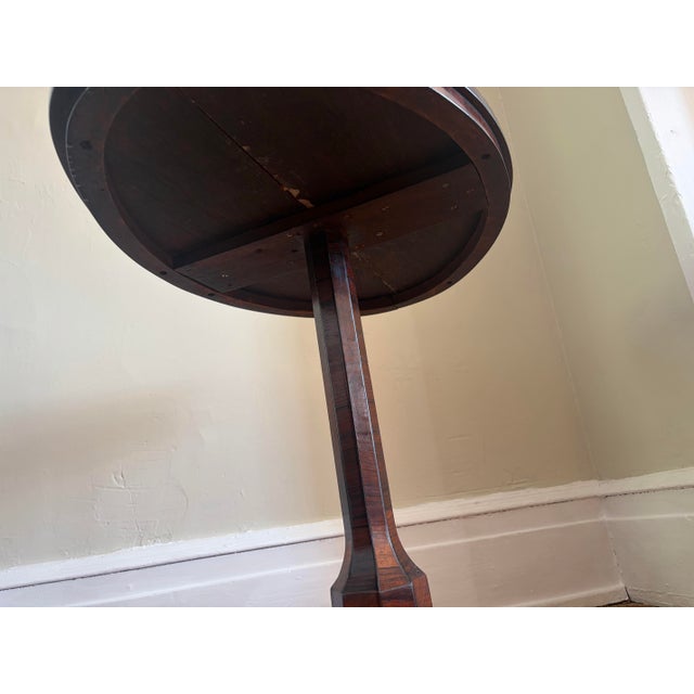 Regency Continental Carved Rosewood and Marquetry Side Table For Sale - Image 4 of 10