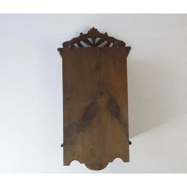 Small Antique Hand Carved Wooden Cabinet For Sale - Image 9 of 10