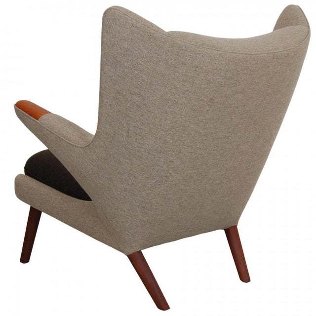 1980s Papa Bear Chair in Grey Hallingdal Fabric by Hans Wegner, 1980s For Sale - Image 5 of 18