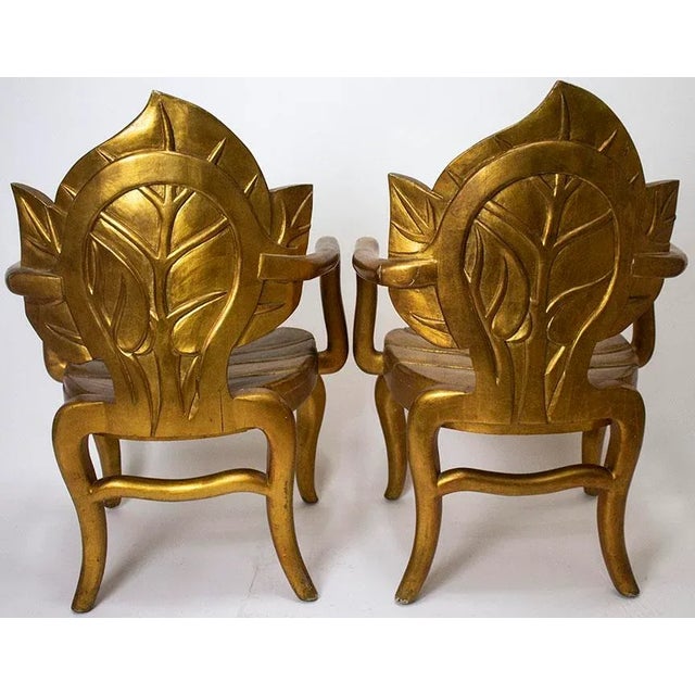 Bartolozzi & Maioli Italian Carved Wooden Leaf Chairs - a Pair For Sale - Image 4 of 7