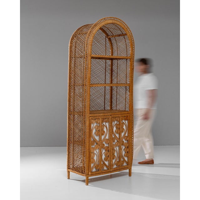 French 20th Century French Wicker Cabinet For Sale - Image 3 of 12