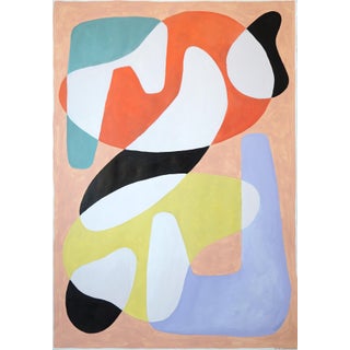 2026, Mid Century Modern Style Painting in Vivid Tones, For Sale