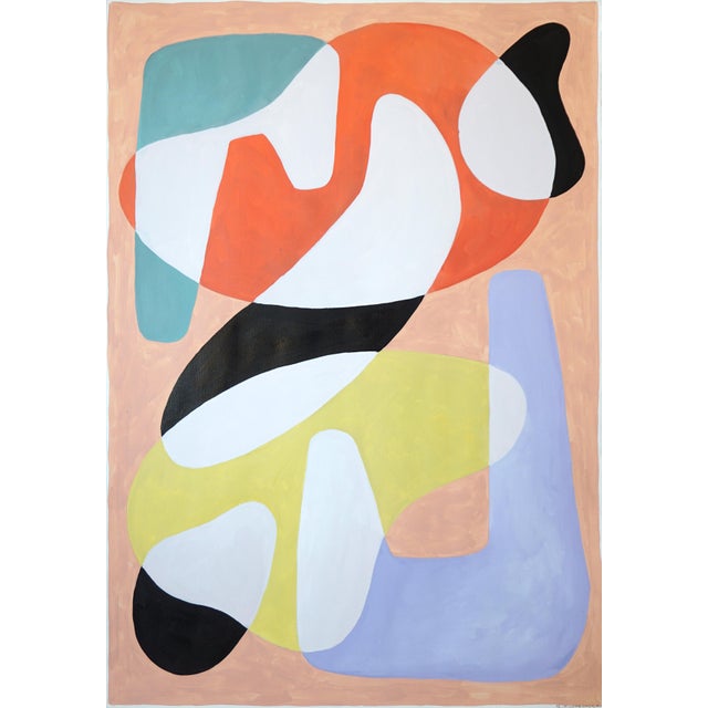 2026, Mid Century Modern Style Painting in Vivid Tones, For Sale
