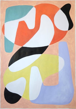 2026, Mid Century Modern Style Painting in Vivid Tones,