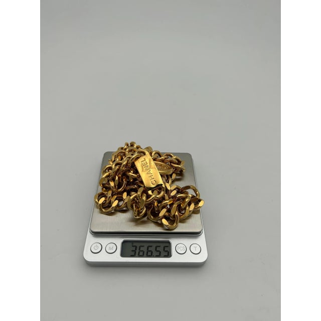 Metal Chanel Gold Toned Necklace/belt Coin Pendant 1990 For Sale - Image 7 of 7