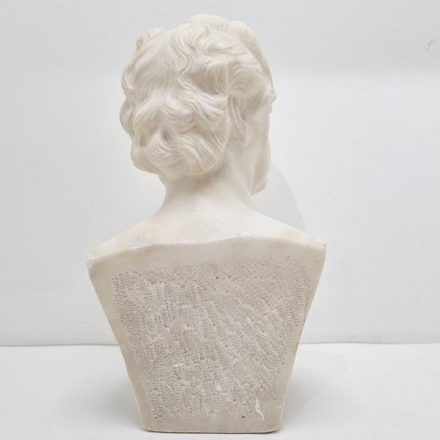 Alabaster Bust of Goethe in the style of Rauch For Sale - Image 14 of 15