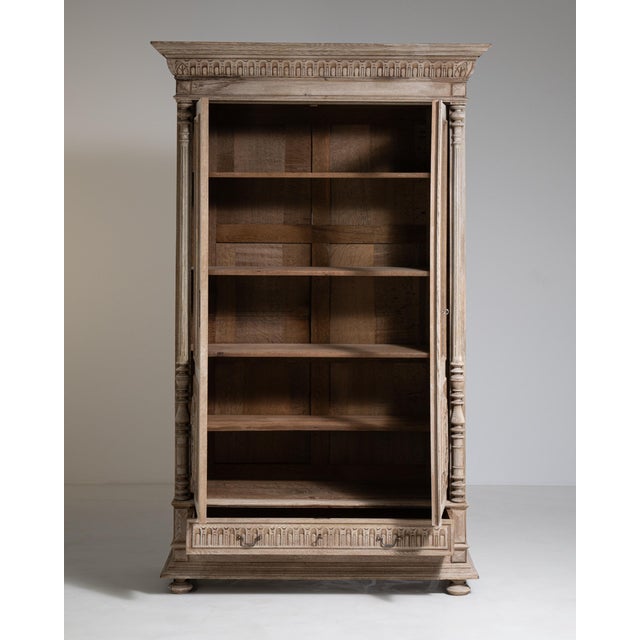 Carved Oak Vitrine Late 19th Century France For Sale In Greensboro - Image 6 of 17