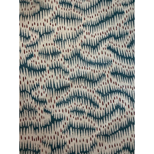 2020s Flora Soames Fabric 5 5/8 Yards Daphne's Feathers - Indigo Sku: FSPR-Us/Dapf-03 For Sale - Image 5 of 5