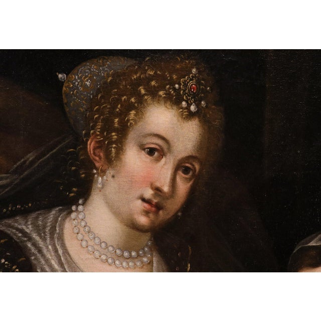 Circle of Galizia Fede, Judith Victorious, 1630, Oil on Canvas For Sale - Image 4 of 15