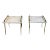 1960s Modern Marble & Brass Bamboo Legs Tables - A Pair For Sale