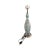 Green 1950s Mid-Century Modern California Pottery Sputnik Lamp Aqua & Gold Splatter Glaze For Sale - Image 8 of 14